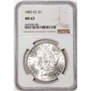 Image 1 : 1883-CC $1 Morgan Silver Dollar Coin NGC MS63