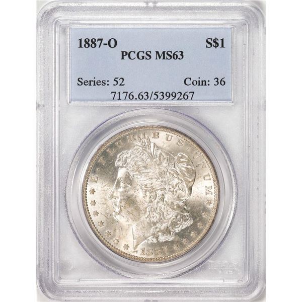 1887-O $1 Morgan Silver Dollar Coin PCGS MS63