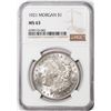 Image 1 : 1921 $1 Morgan Silver Dollar Coin NGC MS63
