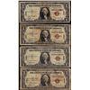 Image 1 : Lot of (4) 1935A $1 Hawaii WWII Emergency Issue Silver Certificate Notes