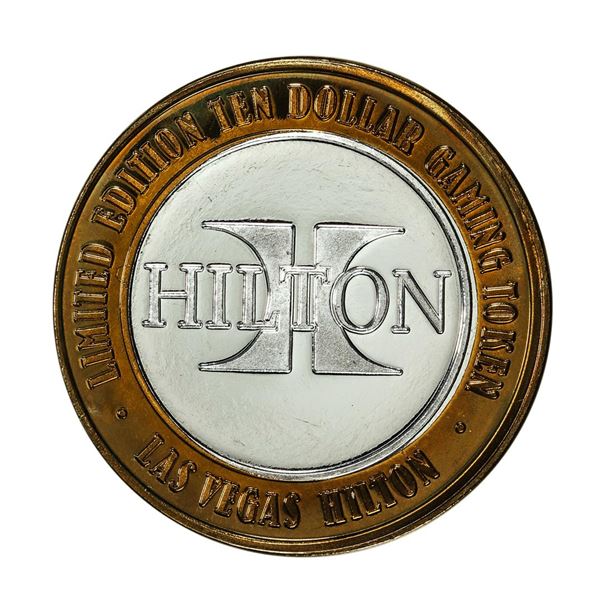 .999 Silver Hilton Las Vegas, Nevada $10 Casino Limited Edition Gaming Token