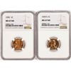 Image 1 : Lot of 1939 & 1939-S Lincoln Wheat Cent Coins NGC MS67RD