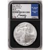 Image 1 : 2021 Type 2 $1 American Silver Eagle Coin NGC MS70 FDOI Edmund Moy Signature