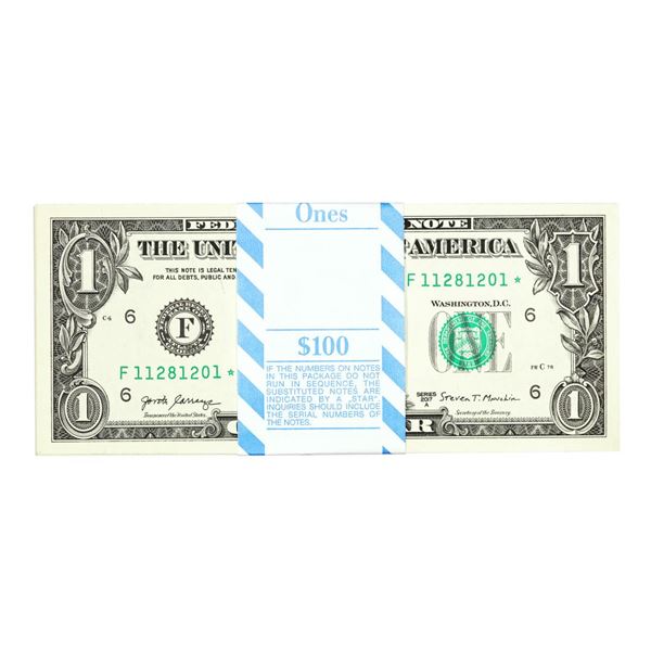 Pack of (100) Consecutive 2017A $1 Federal Reserve Star Notes Atlanta