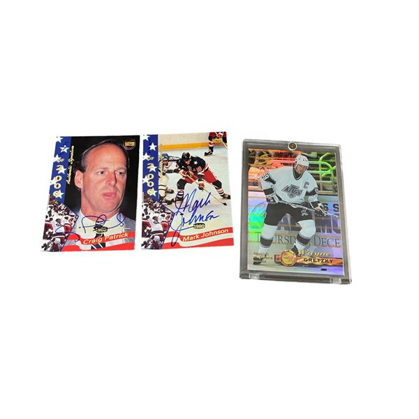 1995 Craig Patrick and Mark Johnson Signature Rookie and 1996 Wayne
