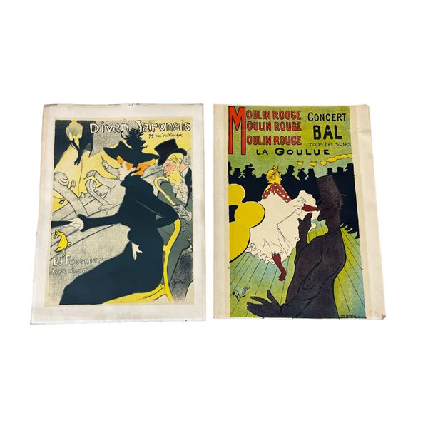 Moulin Rouge Concert Ball and Divan Japonais Henri De Toulouse-Lautrec French Lithograph