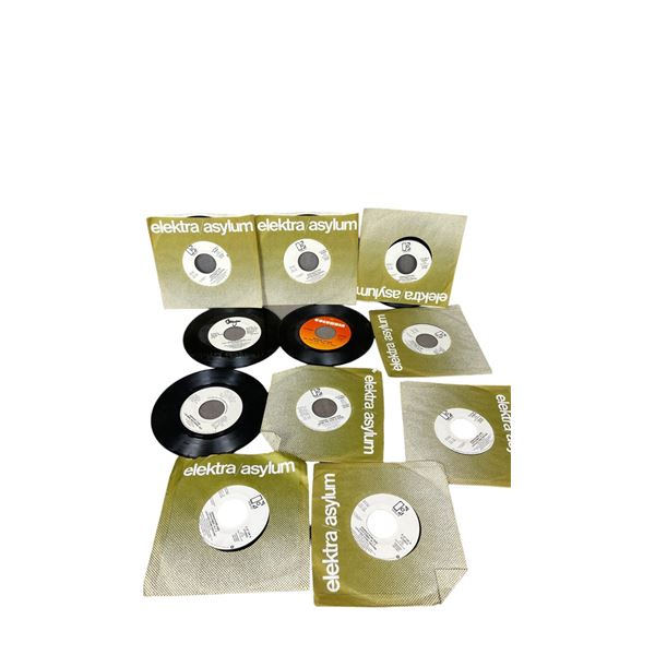 Elektra/Asylum Vintage Vinyl 45 RPM Record Collection Lot