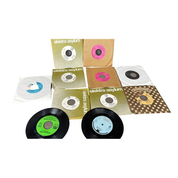 Elektra/Asylum Vintage Vinyl 45 RPM Record Collection Lot