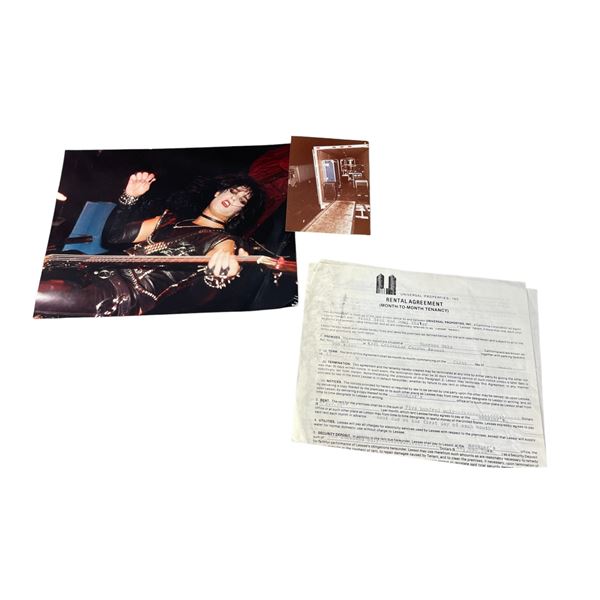Motley Crue Nikki Sixx Report Card and Photograph Collection Lot