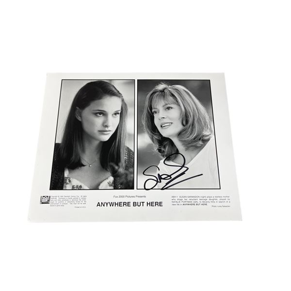 Photograph of Natalie Portman and Susan Sarandon from "Anywhere But Here" Signed by Susan Sarandon