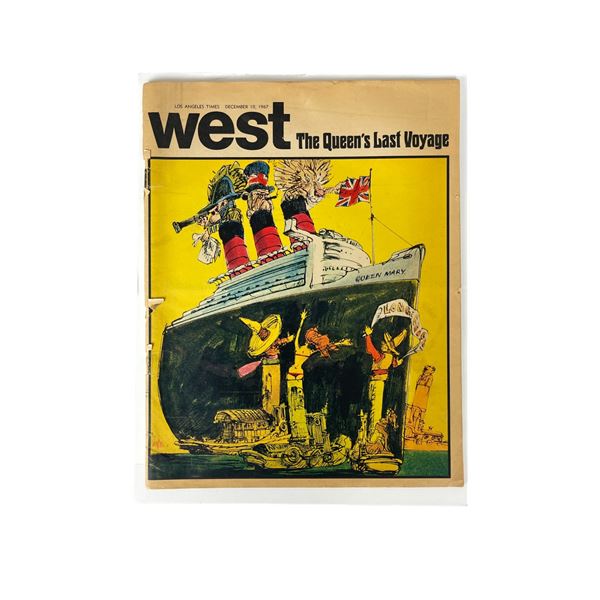 Los Angeles Times The Queens Last Voyage 1967 Vintage Magazine
