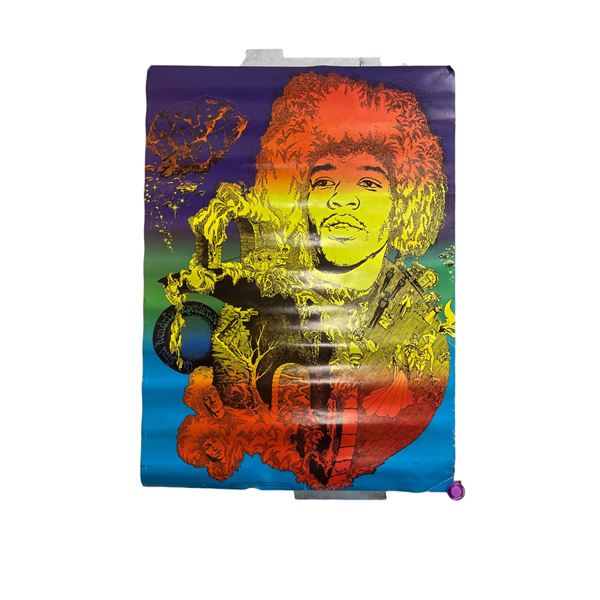 VINTAGE ORIGINAL 1968 JIMI HENDRIX INTERNATIONAL CORP PSYCHEDELIC ROCK POSTER