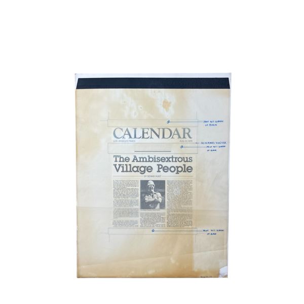 Vintage Original Los Angeles Times Magazine Illustrator Board