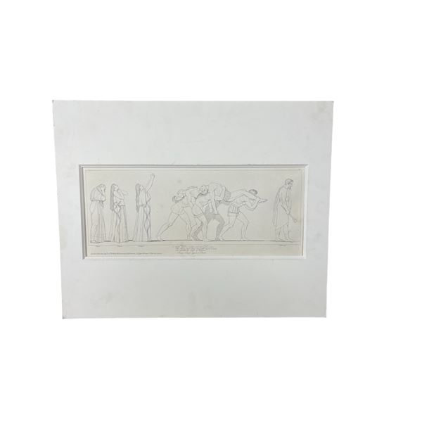 John Flaxman Engraving of The Seven Chiefs Against Thebes