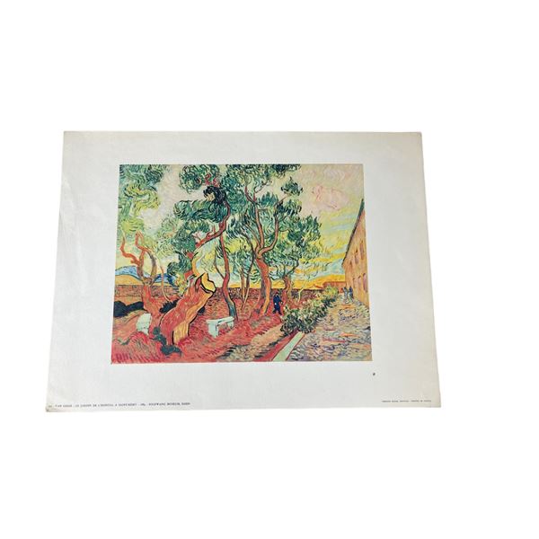Van Gogh - Le Jardin De L'Hopital A Saint-Remy Lithograph Print