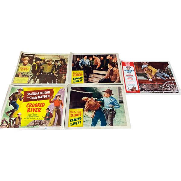 Wild Bill Elliot Vintage Western Film Lobby Card Collection Lot