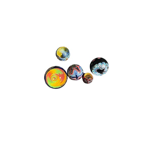 Vintage Glass Paperweight Collection Lot