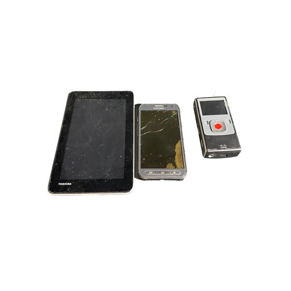 Samsung Galaxy S6, Flip Video Recorder and Toshiba Tablet
