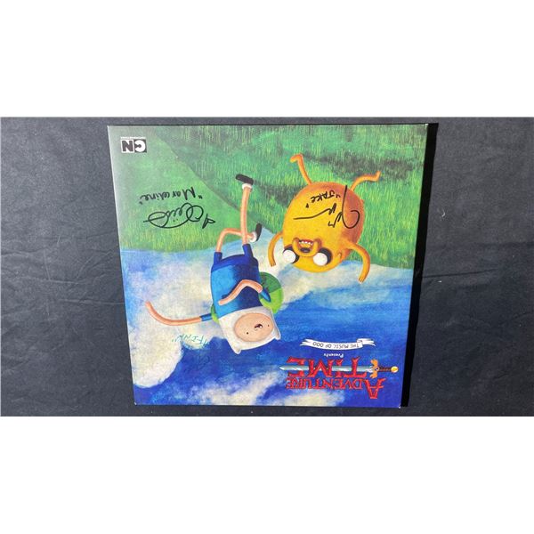 Adventure Time - The Music of Ooo Vinyl Record Signed by Jeremy Shada, John DiMaggio and Olivia Olso