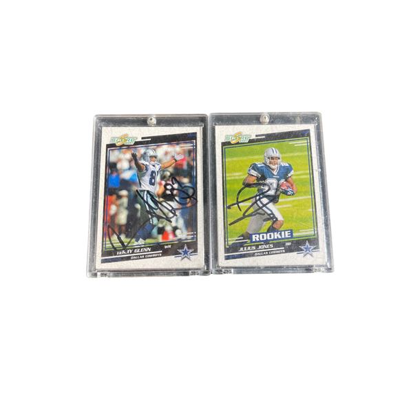 Julius Jones and Jerry Glenn Signed NFL Football Cards