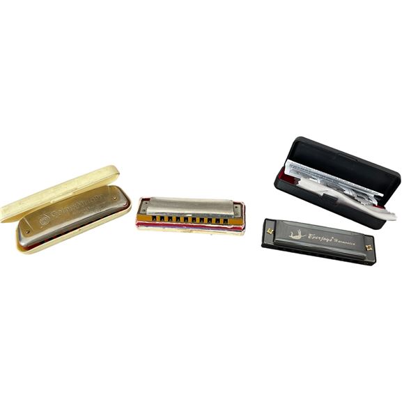 Vintage Harmonica Set