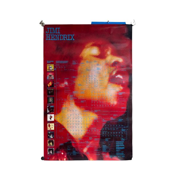 Vintage Jimi Hendrix Chronology/Genealogy Promo Poster