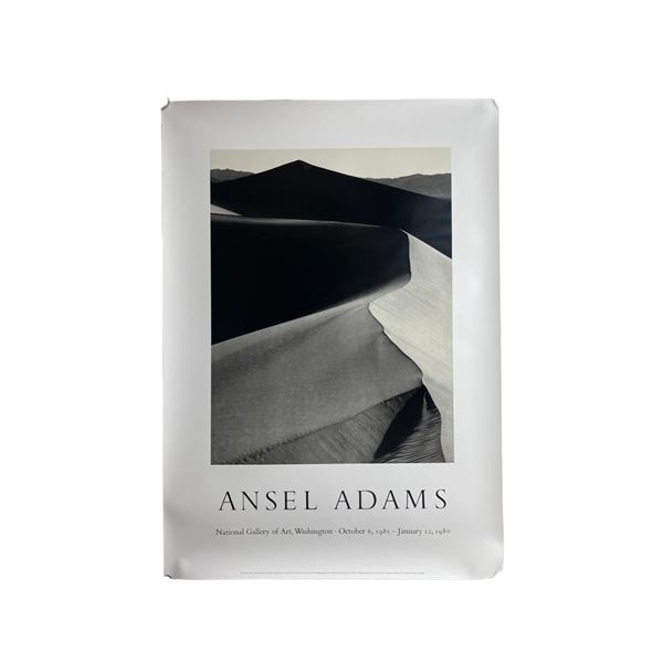 Ansel Adams Sand Dunes, Sunrise, Death Valley, California Vintage Lithograph Poster