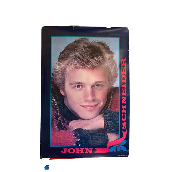 Vintage 1981 John Schneider White Christmas Poster