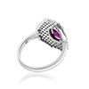 Image 4 : 1.01ct Natural Ruby 14K White Gold Ring