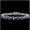 14k Gold 14ct Tanzanite 0.60ct Diamond Bracelet
