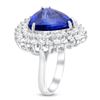 Image 2 : 10.03ct Trillion Tanzanite & Diamond Ring
