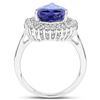 Image 2 : 5.47ct Tanzanite 14K White Gold Ring