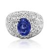Image 5 : 2.83ct Natural Ceylon Blue Sapphire 14K White Gold Ring