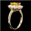 Image 2 : 14k Gold 2.00ct Sapphire 1.00ct Diamond Ring