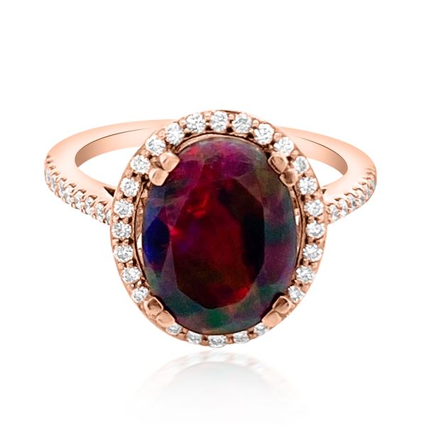 2.2ct Natural OPAL 14K Rose Gold 3.2gm Ring