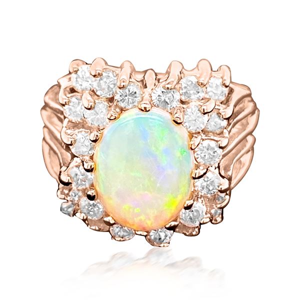 3ct Opal 14K Yellow Gold Ring