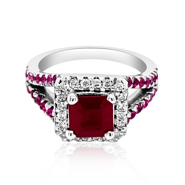 1.60CT NATURAL RUBY 14K W/G RING