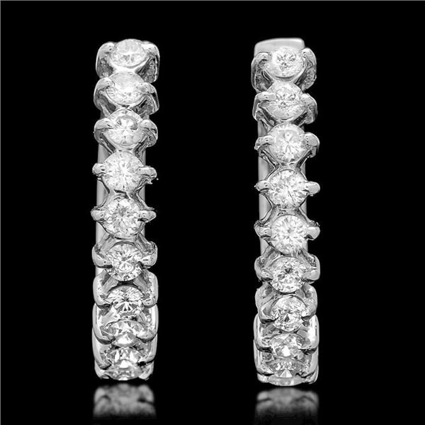 14k White Gold 0.90ct Diamond Earrings