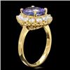 Image 2 : 14k Gold 4.00ct Tanzanite 1.00ct Diamond Ring