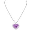 Image 3 : 43.93ct Heart Kunzite & diamond Necklace