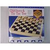 Image 2 : Solid Wood Checkers and Tic Tac Toe Games