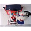 Image 1 : Tupperware Cooler Bag incl. Headphones, Hats, Calgary Flames Items