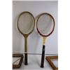 Image 2 : *(2) Vintage Tennis Rackets - With Guards