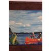 Image 3 : 3D Fishing Framed Print in Wood Frame - 17" x 12"