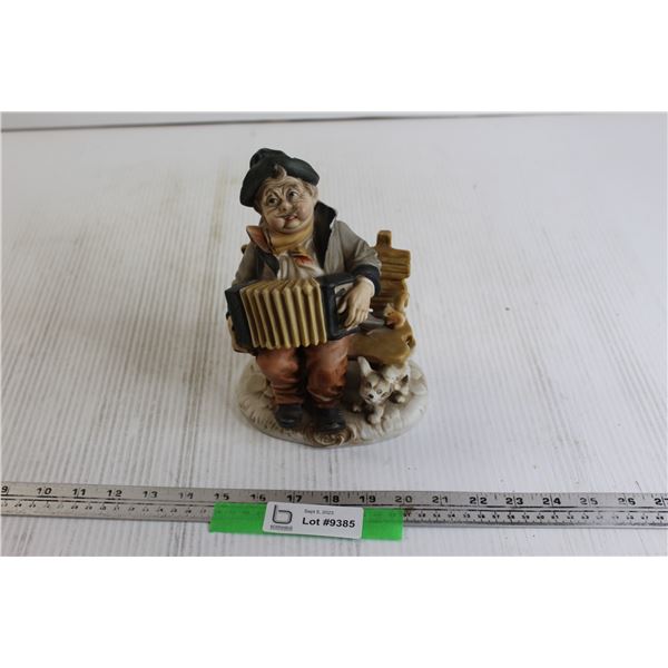 Porcelain Man with Accordion Figurine