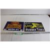 Image 1 : (2) Tin Signs (Golden Fleece Motor Oil, Agency Good Year Rubber Tires) - 12" x 8"