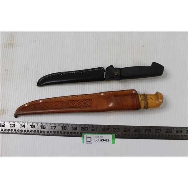 (2) Knives with Sheaths