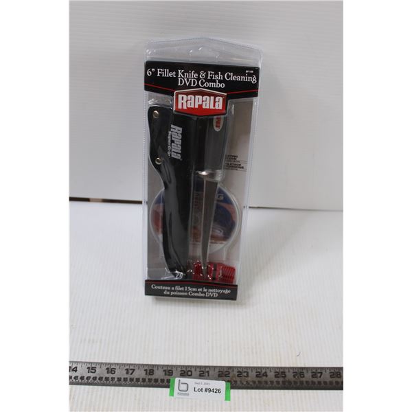 Rapala -- 6" Fillet Knife and Fish Cleaning DVD (NIB)