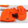 Image 3 : Neon Orange Vest and Other Accessories -Hats, Gloves, Toque