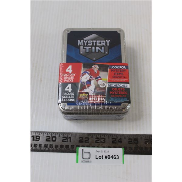 Upper Deck Mystery Tin 2015-16 with 4 Factory Sealed Packs of Hockey Cards (Sealed)